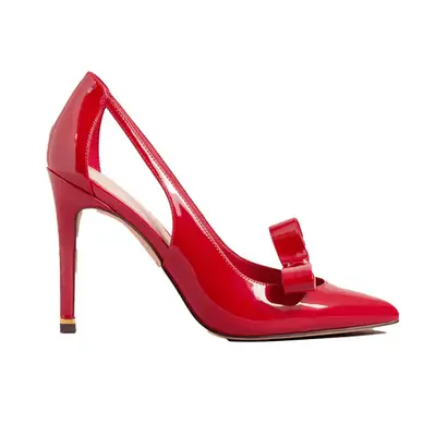Ted Baker Orliney Patent Bow Cutout Court Heel in red