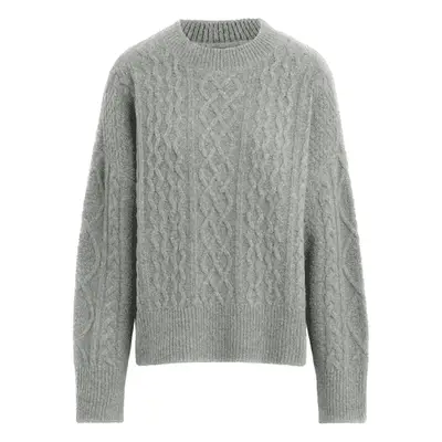 grey cable sweater