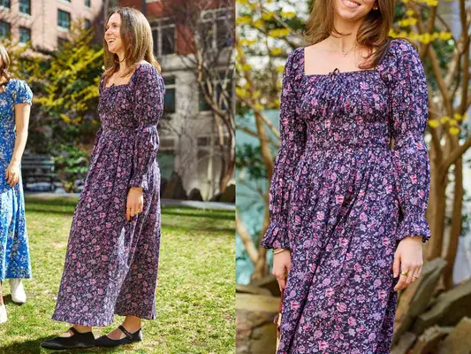 Christy Dawn The Adelia Dress on person walking in the park