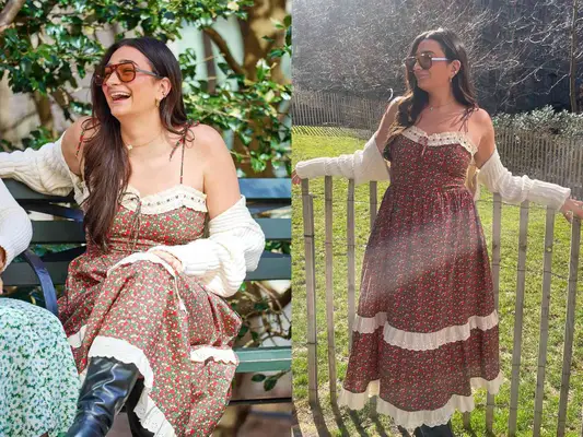 Christy Dawn The Emma Dress on person walking in the park