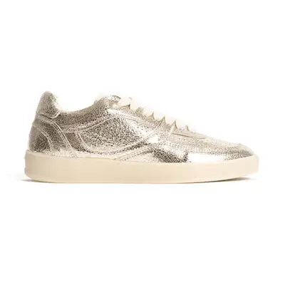 Anonymous Elevate Sneakers in champagne crackled metallic goat leather