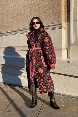 Chocolate Brown Jacket work on woman at NYFW