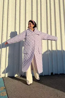 Woman wearing cargo jacket at Paris Fashion Week