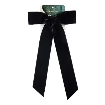 Kristin Ess The Bow Side velvet hair bow in black
