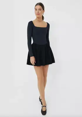 Ciao Lucia Black Calista Mini Dress