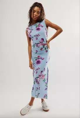Free People Floral Print Midi Dress