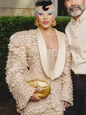 Mansur Gavriel Mini Candy Bag in dark blue denim