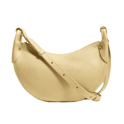 Banana Republic Vida Half-Moon Shoulder Bag in butter yellow