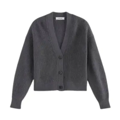 oversized gray cardigan