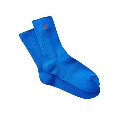 Bright blue crew socks