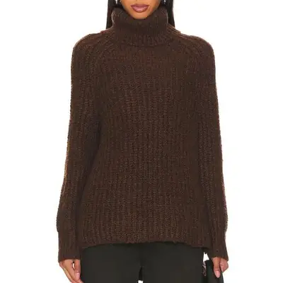 large warm brown sweater