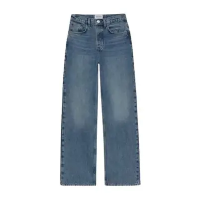 mid-wash straight jeans