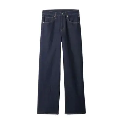 dark wash straight leg jeans