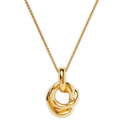 Molten Pearl 18K Gold-Plate Twisted Double Pendant Necklace ($167)