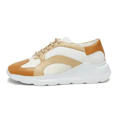 Kendall Miles Miles Sneaker in white and tan