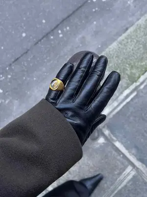 Coach Madeline Boot in black with gold buckle