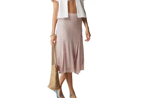 J.Crew Gwyneth flounce-hem slip skirt