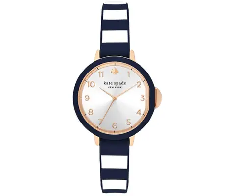 Kate Spade park row stripe silicone watch