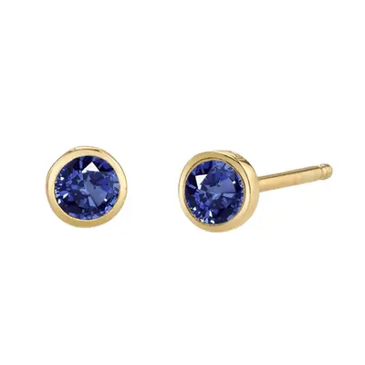 Starling Sapphire Birthstone stud earrings in gold