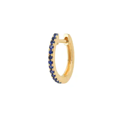 ByChari Birthstone Huggie in gold with sapphires
