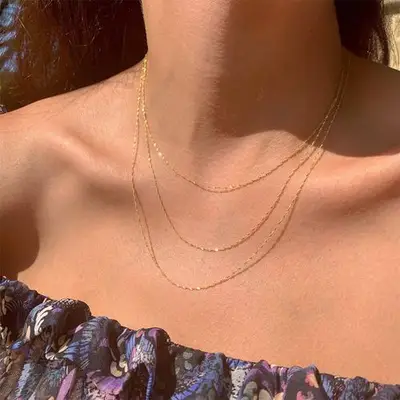 Gold Twist Chain Necklace ($115)