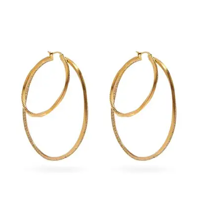 Manifold 14kt Gold-Vermeil & Topaz Hoop Earrings ($775)