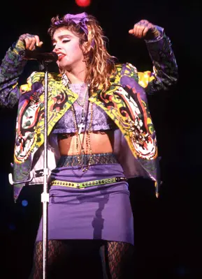 Madonna performing in Detroit in 1985