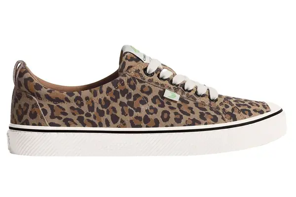 Cariuma OCA LOW Stripe Leopard Print Suede