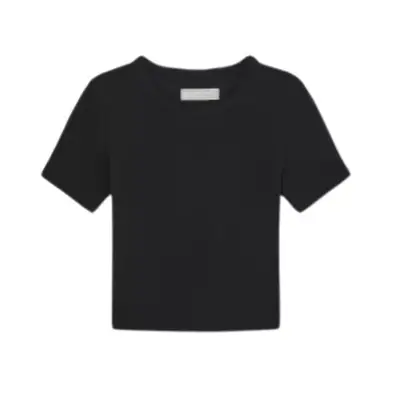 black short sleeve ribbed t-shirt