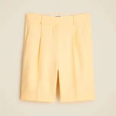 Butter yellow tailored shorts 