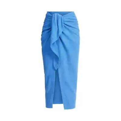 Blue tie sarong skirt 