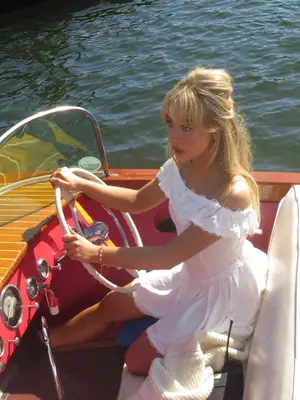 Sabrina Carpenter on set of her 