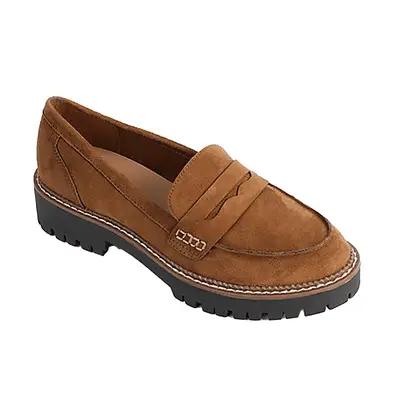 Maurices Gretchen Mini Lug Loafer in brown with stitching