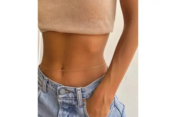 Ten Wilde Gold Marquise Waist Chain