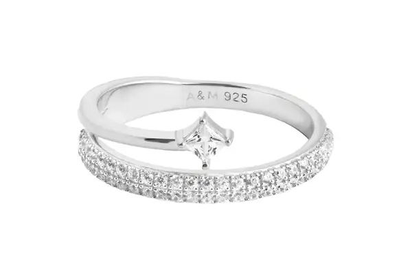 Astrid & Miyu Pave Crystal Illusion Ring