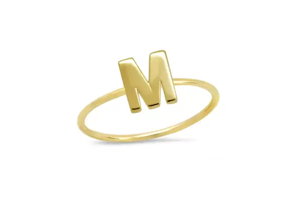 Mini Uppercase Letter Ring