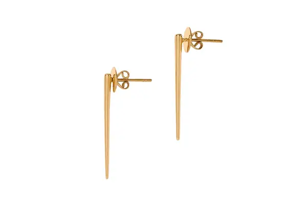 Gold Spike Earrings Short