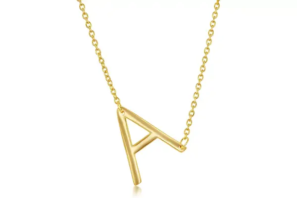 Sideways Initial Necklace
