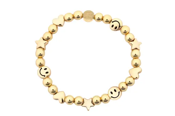 Little Words Project Gold Charm Bracelet 