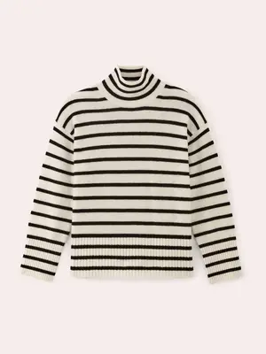 Black and white striped Everlane sweater