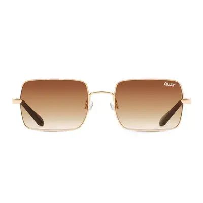 Quay TTYL Sunglasses with brown ombre tinted lenses and oversized frames