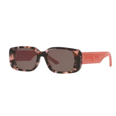 Dior Tortoise Sunglasses with peach arms with etched name logo