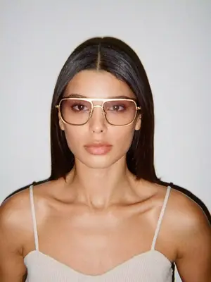 Oscar x Frank Citra sunglasses in gloss black and white oval shape