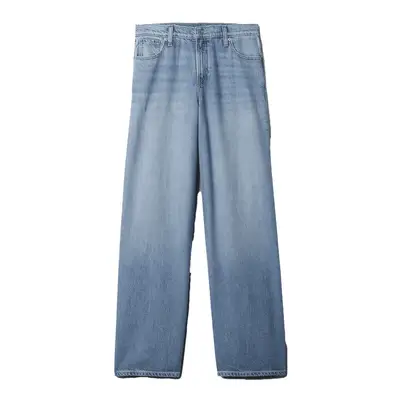 Gap Mid Rise UltraSoft Baggy Jeans in light indigo