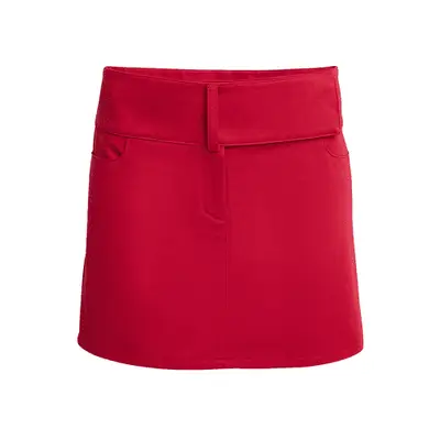 Courreges Straight Mini Skirt in ruby red
