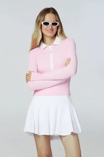 Falda de tenis plisada de tiro alto Varsity