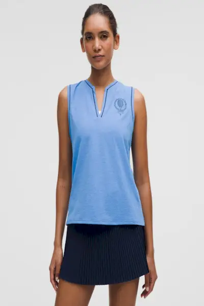 Camiseta sin mangas de tenis con cuello en V