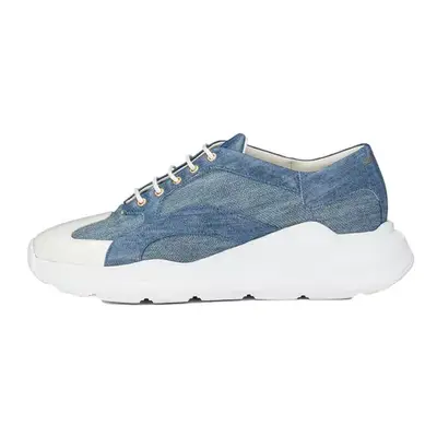 Kendall Miles Miles Sneaker in two-toned denim with chunky white soles