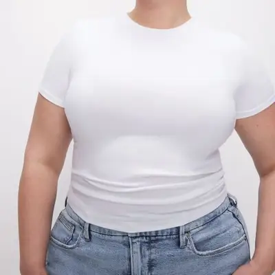 Good American Super Stretch Baby Tee