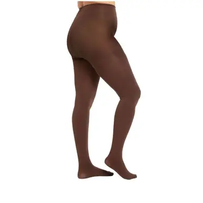 model wearing brown tights